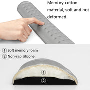 Baona Silicone Memory Cotton Wrist Pad Massage Hole Keyboard Mouse Pad, Style: Mouse Pad (Black)