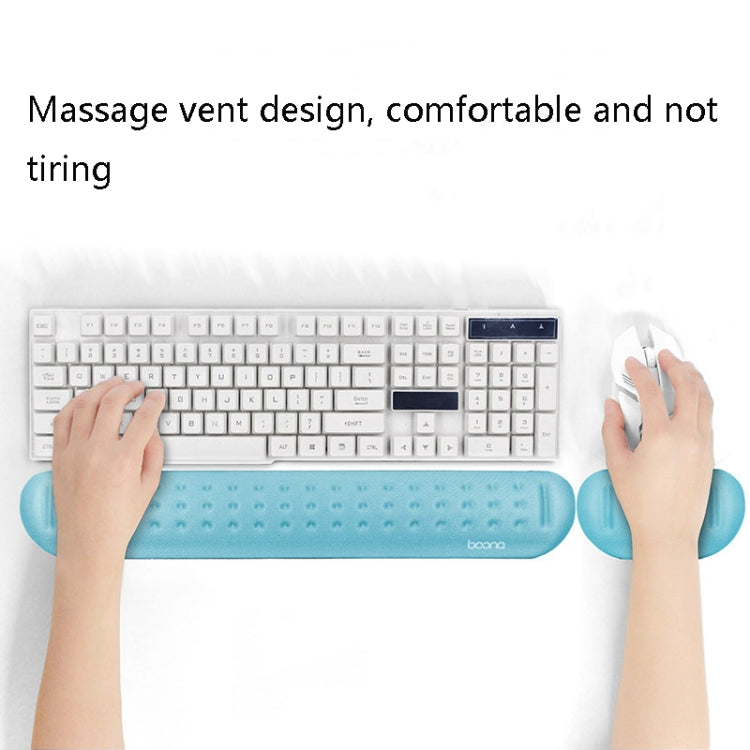 Baona Silicone Memory Cotton Wrist Pad Massage Hole Keyboard Mouse Pad, Style: Mouse Pad (Black)
