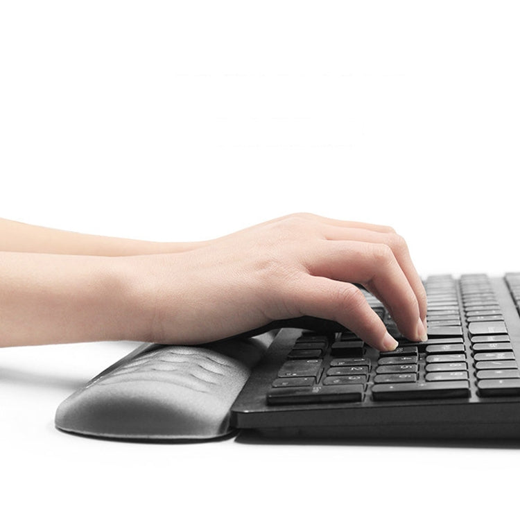 Baona Silicone Memory Cotton Wrist Pad Massage Hole Keyboard Mouse Pad, Style: Mouse Pad (Black)