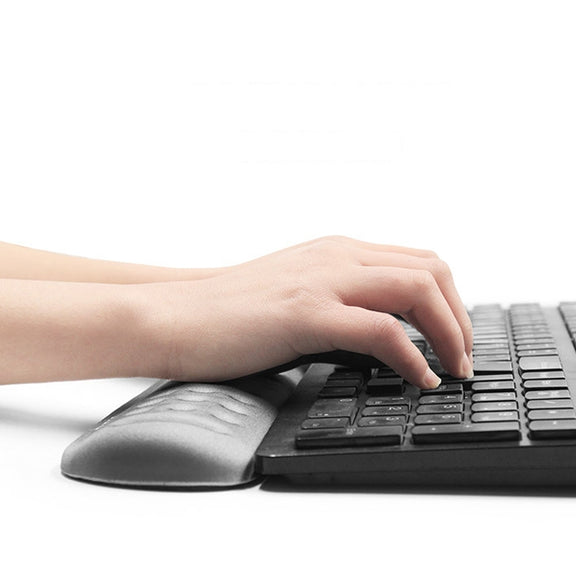 Baona Silicone Memory Cotton Wrist Pad Massage Hole Keyboard Mouse Pad, Style: Mouse Pad (Black)