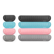Baona Silicone Memory Cotton Wrist Pad Massage Hole Keyboard Mouse Pad, Style: Large Keyboard Rest (Blue)
