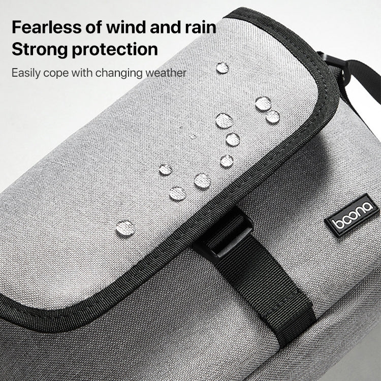 Baona BN-H013 Camera Shoulder Bag SLR Lens Storage Handbag(Light-Thin Gray)
