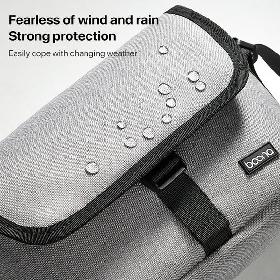 Baona BN-H013 Camera Shoulder Bag SLR Lens Storage Handbag(Light-Thin Gray)