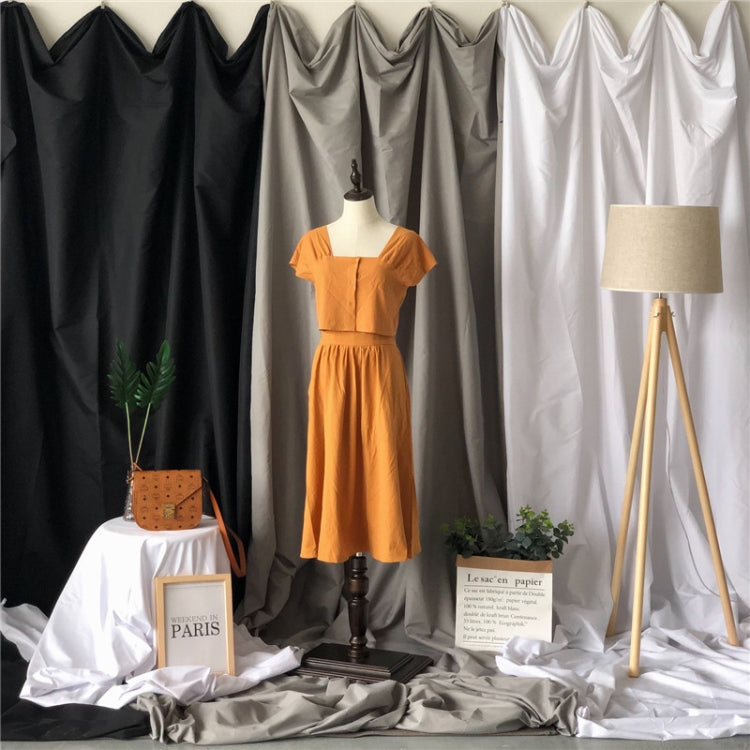 3 x 2.4m Photo Background Cloth Increased Widened Photography Cloth Live Broadcast Solid Color Cloth(White)