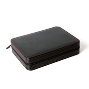 PU Leather Full Carbon Fiber Zipper Watch Bag Watch Storage Display Box, Style: 02 Watch Position