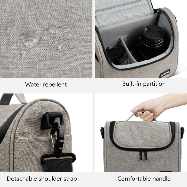 Baona BN-H011 Digital SLR Camera Bag Lens Storage Shoulder Bag(Black)