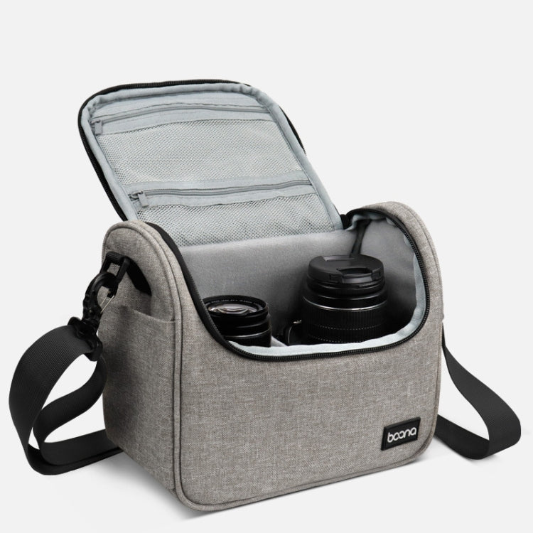 Baona BN-H011 Digital SLR Camera Bag Lens Storage Shoulder Bag(Black)