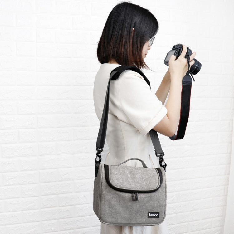 Baona BN-H011 Digital SLR Camera Bag Lens Storage Shoulder Bag(Gray)