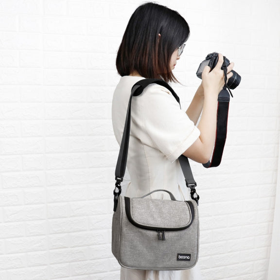 Baona BN-H011 Digital SLR Camera Bag Lens Storage Shoulder Bag(Black)
