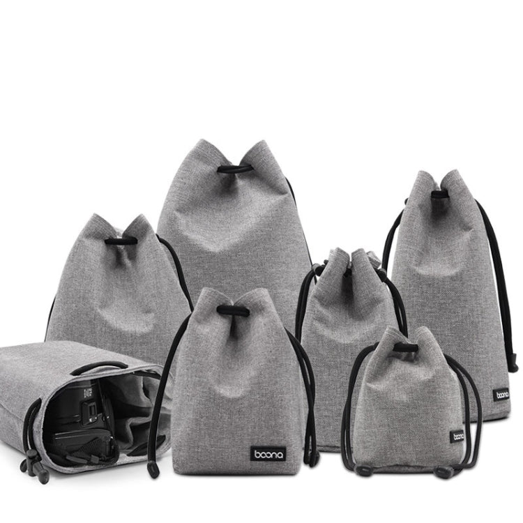Benna Water-resistant SLR Camera Lens Bag  Lens Protective Cover Pouch Bag, Color: Square Medium(Gray)
