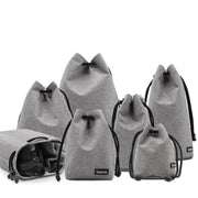 Benna Water-resistant SLR Camera Lens Bag  Lens Protective Cover Pouch Bag, Color: Square Medium(Gray)