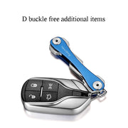 New Bring Mini Keychain Emergency Tool Multifunctional Portable Car Accessories Metal Key Storage Device(Gray Lengthening)