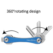 New Bring Mini Keychain Emergency Tool Multifunctional Portable Car Accessories Metal Key Storage Device(Gray Lengthening)