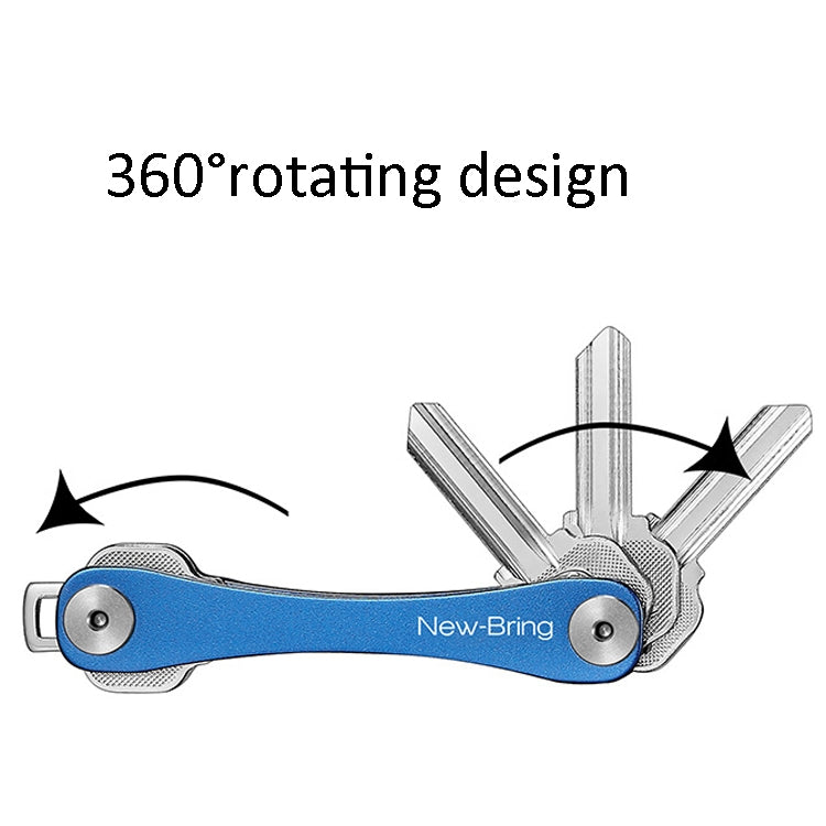 New Bring Mini Keychain Emergency Tool Multifunctional Portable Car Accessories Metal Key Storage Device(Gray Lengthening)