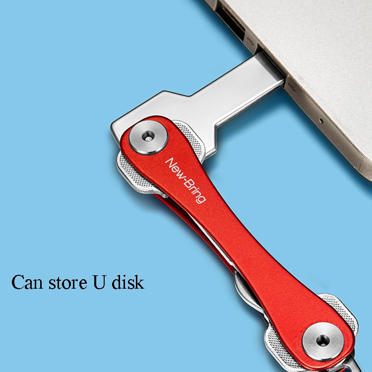 New Bring Mini Keychain Emergency Tool Multifunctional Portable Car Accessories Metal Key Storage Device(Gray Lengthening)