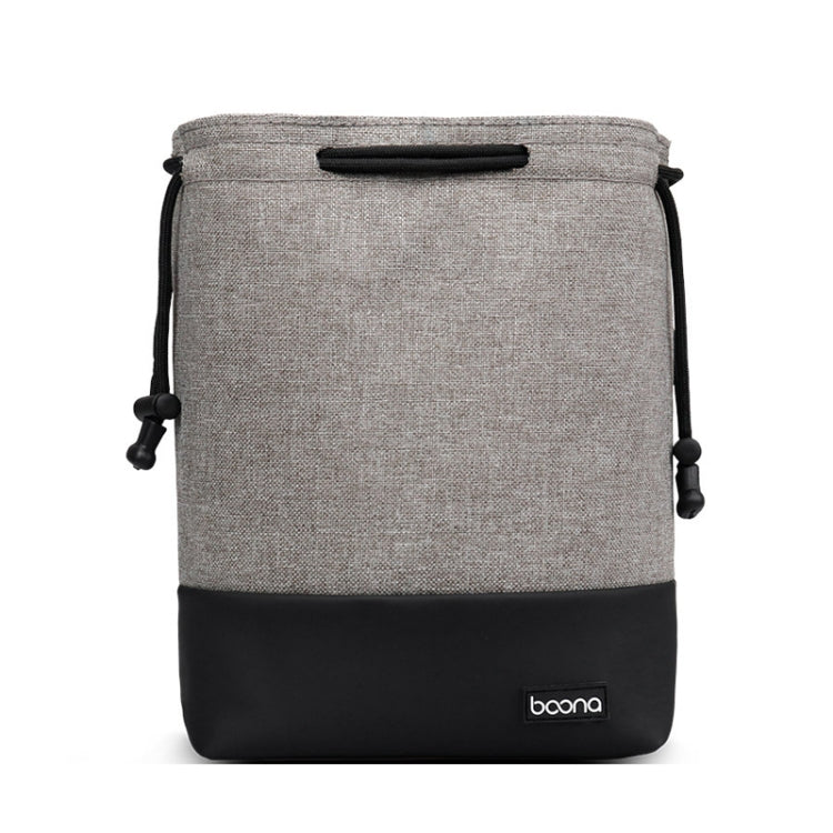Baona Water-resistant Micro SLR Camera Bag Protective Cover Drawstring Pouch Bag, Color: Large Gray