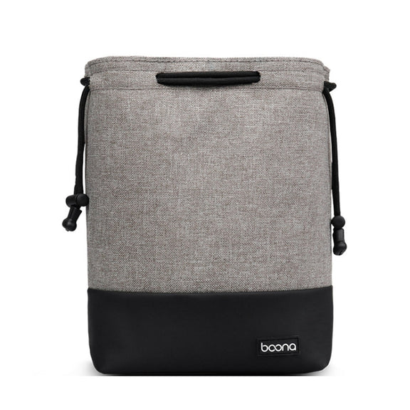 Baona Water-resistant Micro SLR Camera Bag Protective Cover Drawstring Pouch Bag, Color: Large Gray