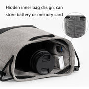 Baona Water-resistant Micro SLR Camera Bag Protective Cover Drawstring Pouch Bag, Color: Large Gray