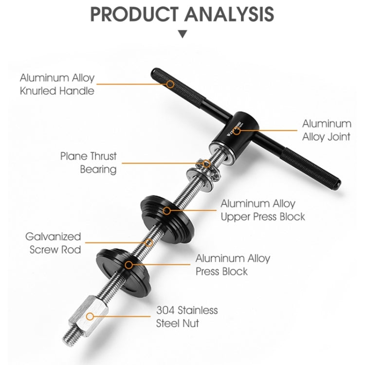 WEST BIKING Bicycle Headset Installation Removal Tools Bike Bottom Bracket Bearing Press Tool Bicycle Repair Tools(Black)