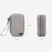 Baona BN-F027 Double-Layer Mobile Hard Disk Storage Bag EVA Hard Shell Hard Disk Protective Cover(Black)