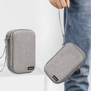 Baona BN-F027 Double-Layer Mobile Hard Disk Storage Bag EVA Hard Shell Hard Disk Protective Cover(Gray)