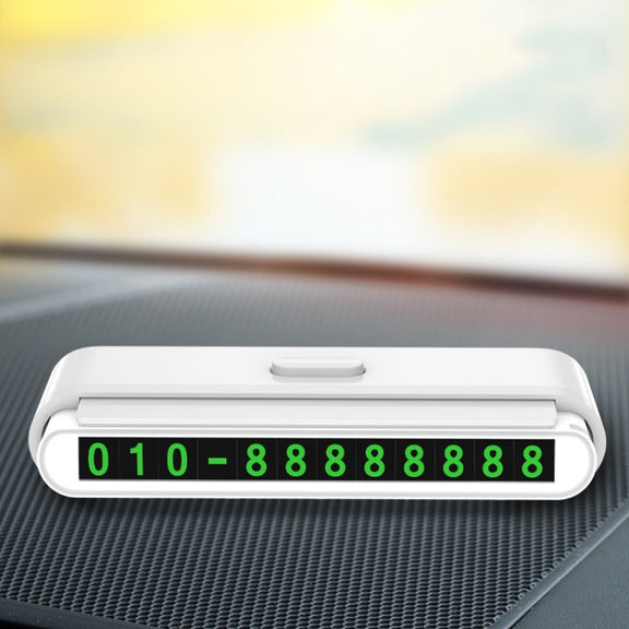 2 PCS One-Click Automatic Hiding Temporary Parking Signs For Cars(White