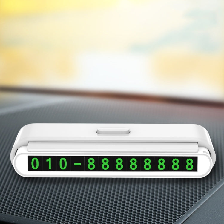 2 PCS One-Click Automatic Hiding Temporary Parking Signs For Cars(White