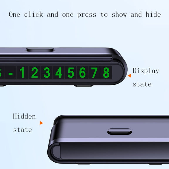 2 PCS One-Click Automatic Hiding Temporary Parking Signs For Cars(Black