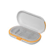 HW073 Portable Cut Medicine Large-capacity Pill Box Compartment Sealed Small Pill Box(White Yellow) - free shipping - PMC TechLife - Order now!