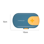 HW073 Portable Cut Medicine Large-capacity Pill Box Compartment Sealed Small Pill Box(Grey)