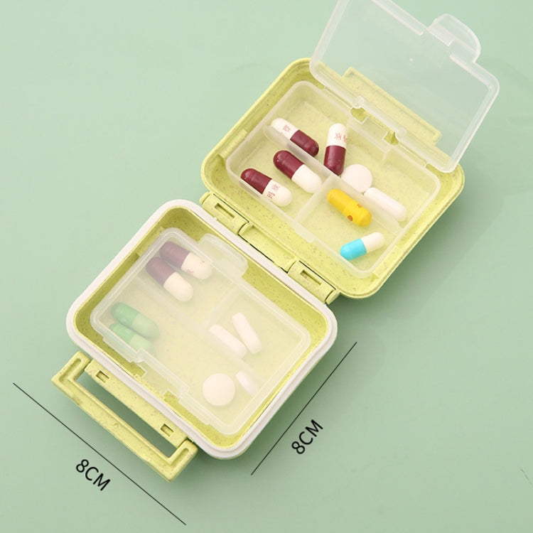JS0018 Wheat Portable Sealed Pill Box with 6 Compartments For Pill Health Care Box(Solid Pink)
