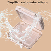 JS0018 Wheat Portable Sealed Pill Box with 6 Compartments For Pill Health Care Box(Green)