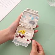 JS0018 Wheat Portable Sealed Pill Box with 6 Compartments For Pill Health Care Box(Beige)