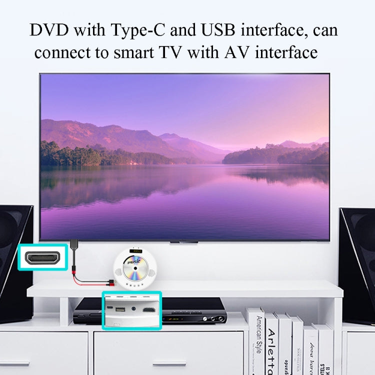 L3B Type-C USB To HDMI-Compatible  Audio Transfer Three-In-One HD Cable TV Screen Connector(Black)