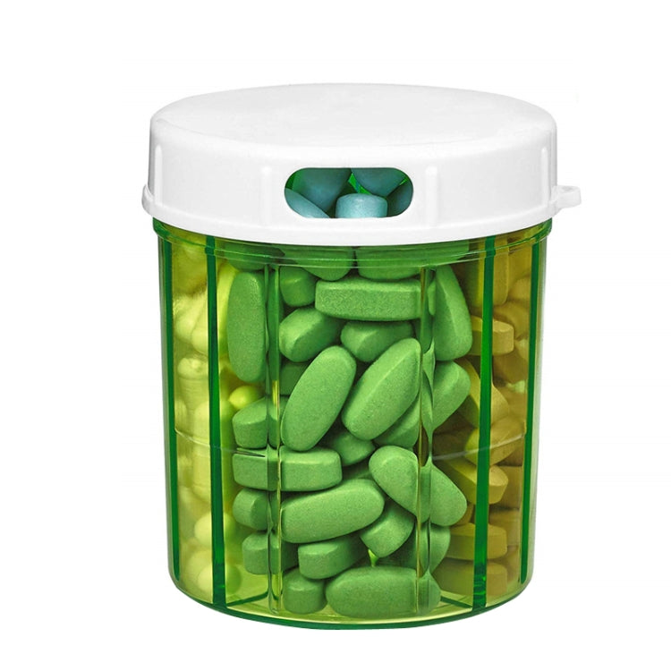 S-052 Round Transparent Plastic Pill Box Storage Box(9x9x10cm)