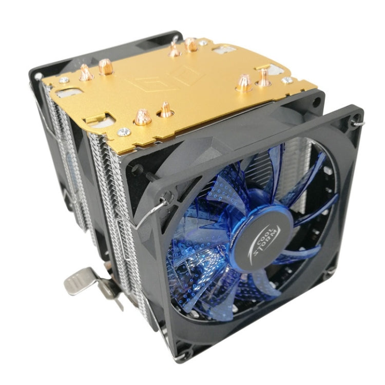 COOL STORM CT-4U-9cm Heat Pipe Dual-Tower CPU Radiator Copper Pipe 9 Cm Fan For Intel/AMD Platform Specification： Aurora Three-fan 3 Line