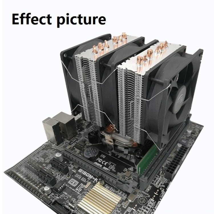 COOL STORM CT-4U-9cm Heat Pipe Dual-Tower CPU Radiator Copper Pipe 9 Cm Fan For Intel/AMD Platform Specification： Aurora Three-fan 3 Line