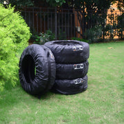 4 in 1 Water-resistant Dustproof Sunscreen Car Tire Spare Tire Cover, Size:S (Black)