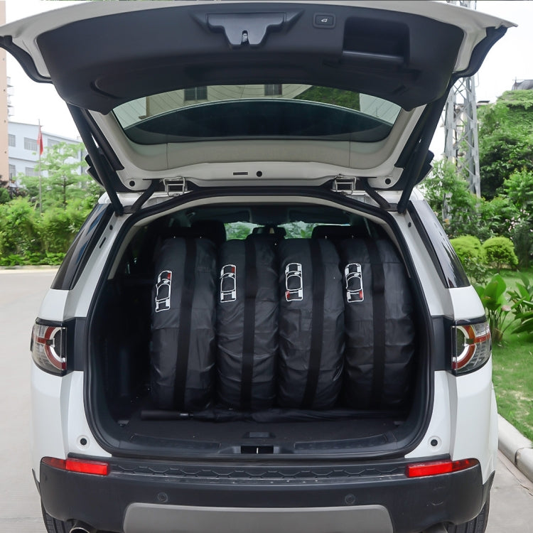 4 in 1 Water-resistant Dustproof Sunscreen Car Tire Spare Tire Cover, Size:S (Black)