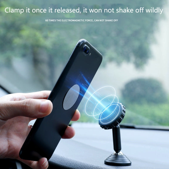 Q7 Car Home Mobile Phone Magnetic Bracket Strong Magnetic Double Ball Instrument Panel Navigation Bracket(Silver)