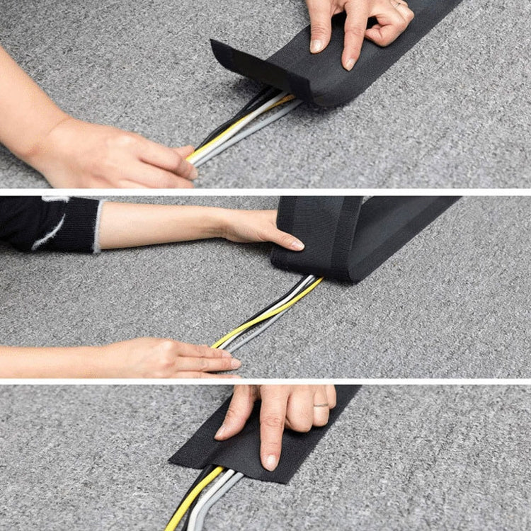 2 PCS 1m Wire Protection Harness Sleeve Storage Cable Manager(Carpet)