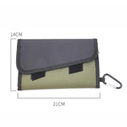 Splitable Fish Bait Bag With 6 PVC Self-Sealing Stickers Classification Storage Hanging Bag(Army Green)