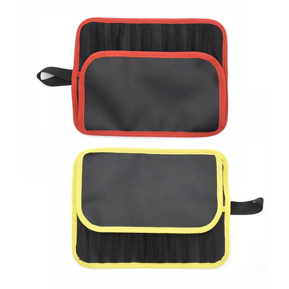 Road Sub-Bait Tool Bag Fishing Accessories Portable Storage Bag Water-resistant Foldable Lead Fish Bag(Red Black)