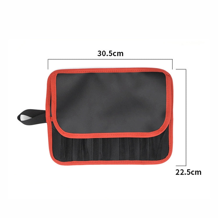Road Sub-Bait Tool Bag Fishing Accessories Portable Storage Bag Water-resistant Foldable Lead Fish Bag(Red Black)