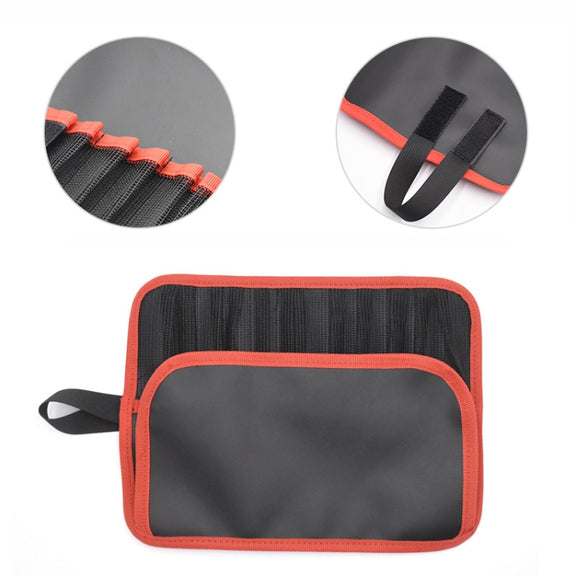Road Sub-Bait Tool Bag Fishing Accessories Portable Storage Bag Water-resistant Foldable Lead Fish Bag(Red Black)