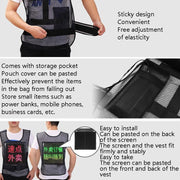 ys-kl20 Outdoor Mobile Advertising Screen Water-resistant Flexible Wearable LED Display Vest
