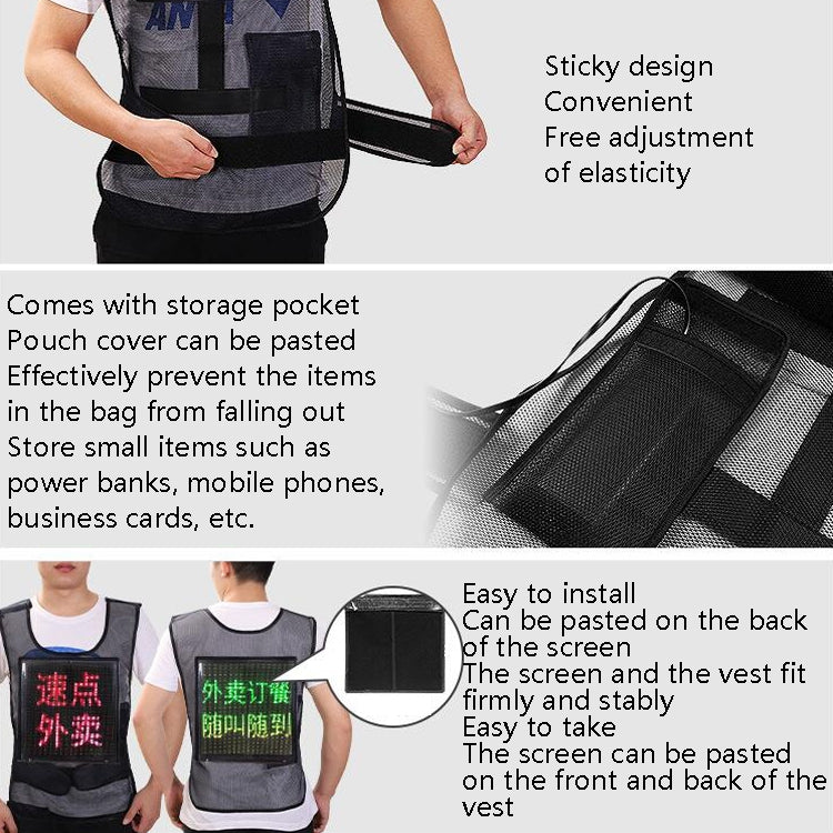 ys-kl20 Outdoor Mobile Advertising Screen Water-resistant Flexible Wearable LED Display Vest