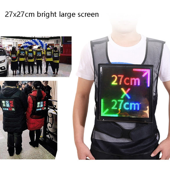 ys-kl20 Outdoor Mobile Advertising Screen Water-resistant Flexible Wearable LED Display Vest