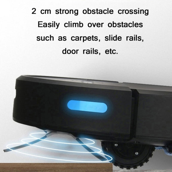 GEERLEPOL Smart Home Automatic Refilling Sweeping Robot, High Configuration Support Mobile Phone APP(Black)