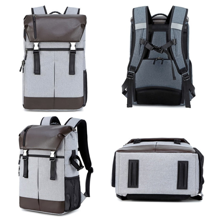 C3081 Camera  Computer Shoulder Digital Camera Bag Large Capacity Photography Backpack(Dark Gray)